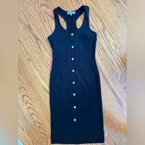 Forever 21 black button down midi dress.